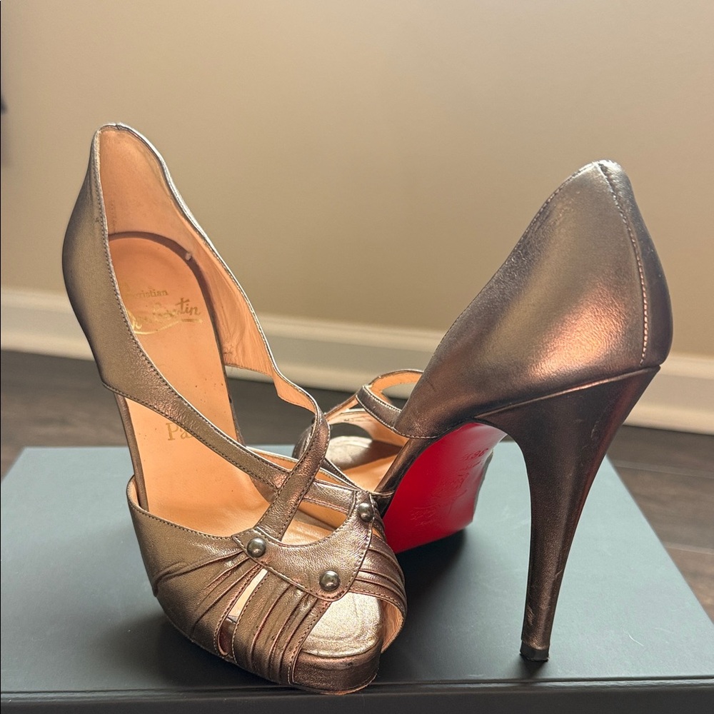 Christian Louboutin Metallic Bronze Heels